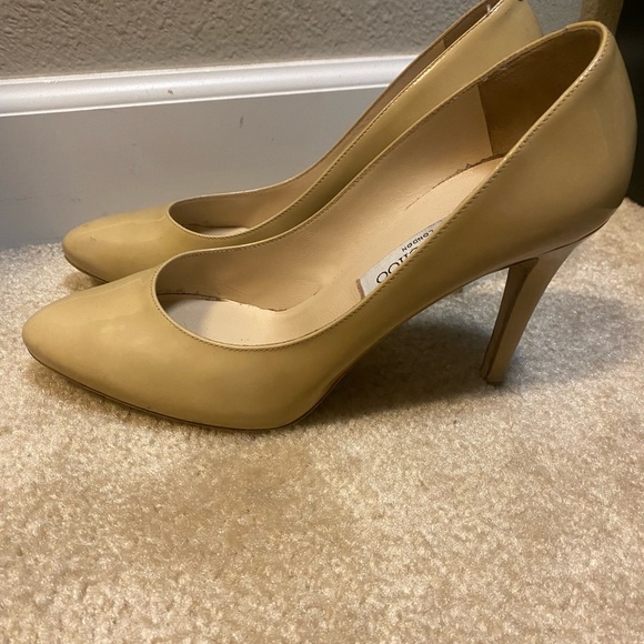 Jimmy Choo Esme 100 Nude Beige Pumps Size 39.5 - Picture 4 of 6